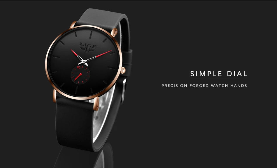 LIGE 2023 New Fashion Sports Mens Watches Top Brand Luxury Waterproof Simple Ultra-Thin Watch Men Quartz Clock Relogio Masculino