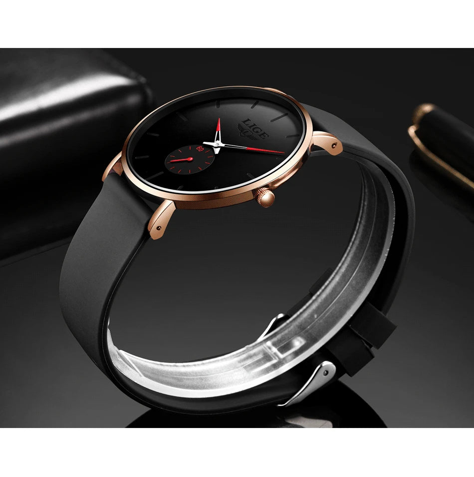LIGE 2023 New Fashion Sports Mens Watches Top Brand Luxury Waterproof Simple Ultra-Thin Watch Men Quartz Clock Relogio Masculino