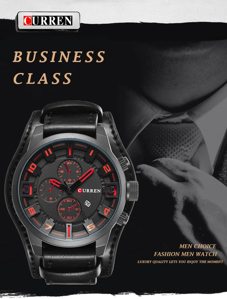 CURREN Men's Watches Top Brand Luxury Fashion&Casual Business Quartz Watch Date Waterproof Wristwatch Relogio Masculino