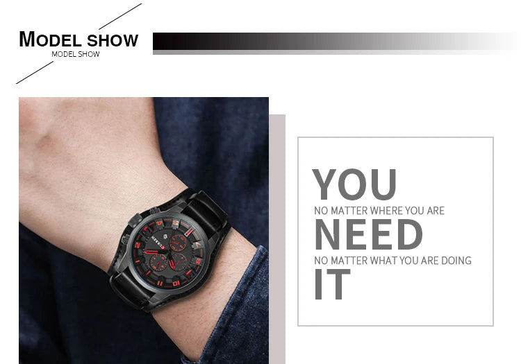 CURREN Men's Watches Top Brand Luxury Fashion&Casual Business Quartz Watch Date Waterproof Wristwatch Relogio Masculino