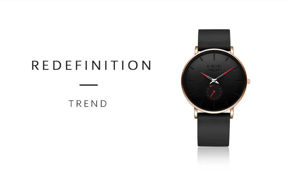 LIGE 2023 New Fashion Sports Mens Watches Top Brand Luxury Waterproof Simple Ultra-Thin Watch Men Quartz Clock Relogio Masculino