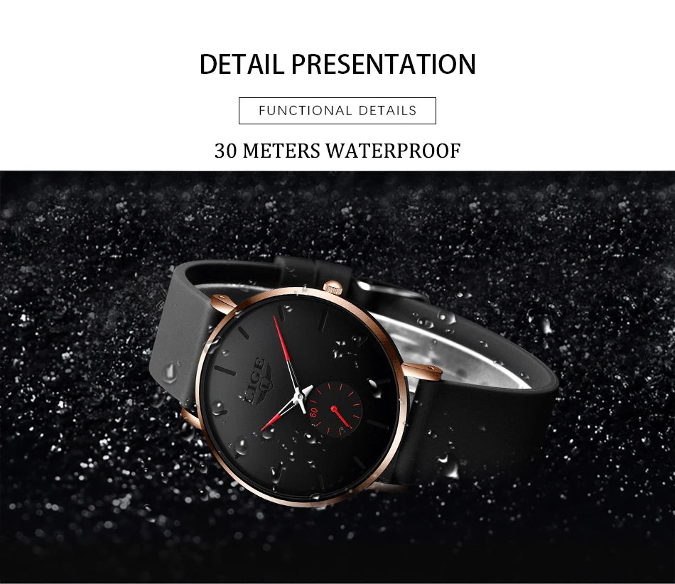 LIGE 2023 New Fashion Sports Mens Watches Top Brand Luxury Waterproof Simple Ultra-Thin Watch Men Quartz Clock Relogio Masculino