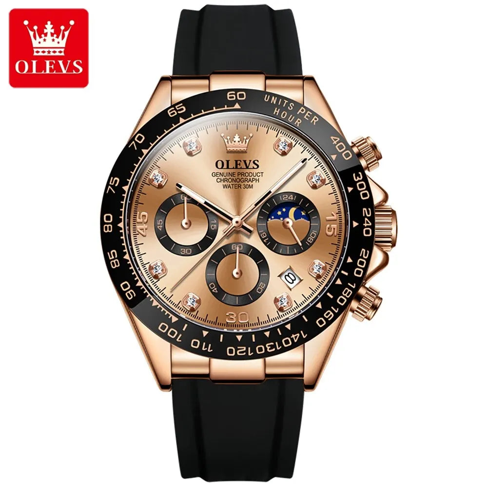 OLEVS Luxury Men Watch Quartz Man Watches Waterproof Luminous Top Brand Watch for Men Date Chronograph Sport Wristwatch