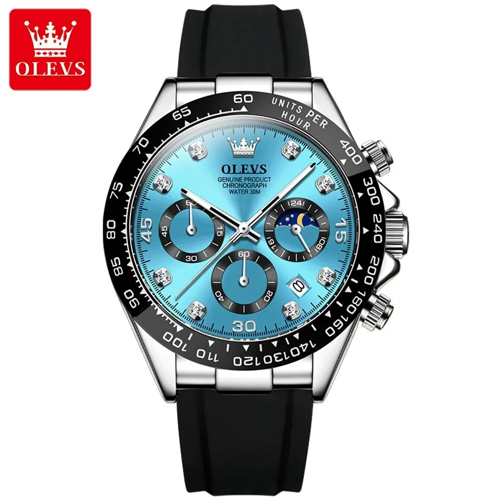 OLEVS Luxury Men Watch Quartz Man Watches Waterproof Luminous Top Brand Watch for Men Date Chronograph Sport Wristwatch