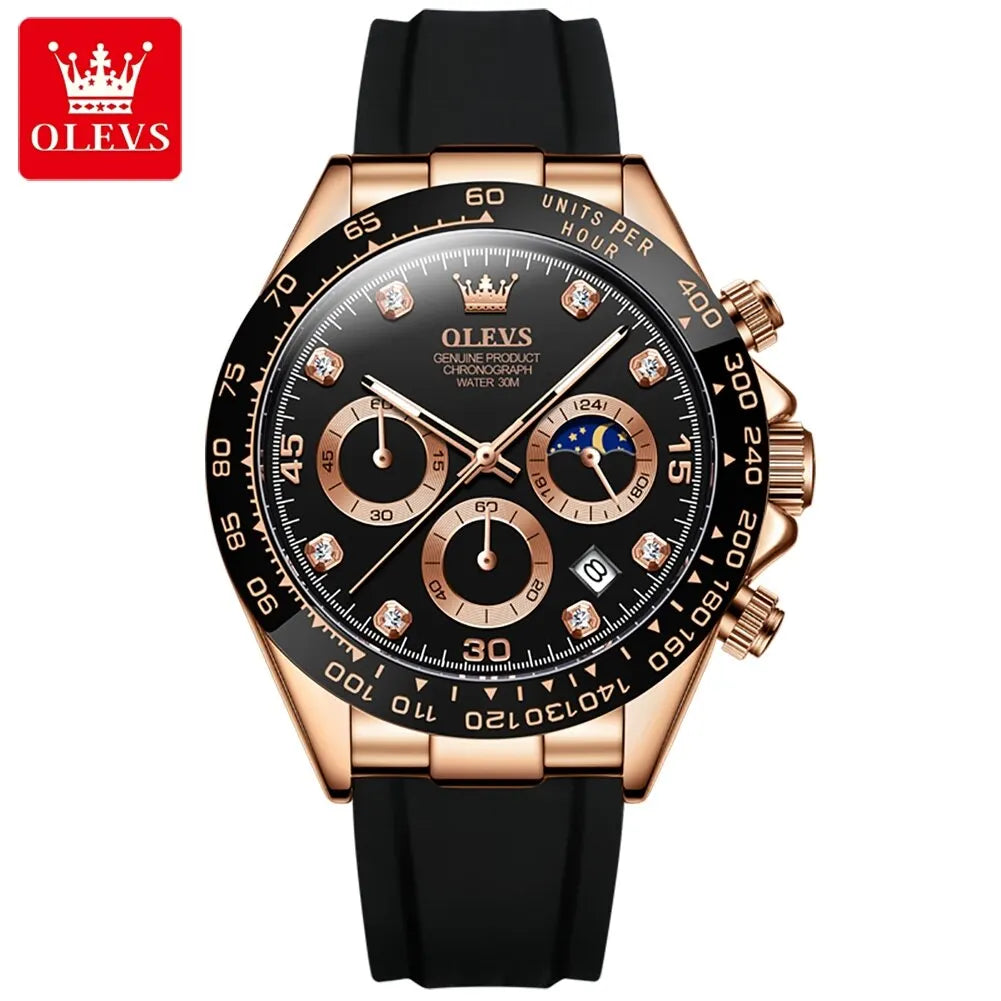 OLEVS Luxury Men Watch Quartz Man Watches Waterproof Luminous Top Brand Watch for Men Date Chronograph Sport Wristwatch