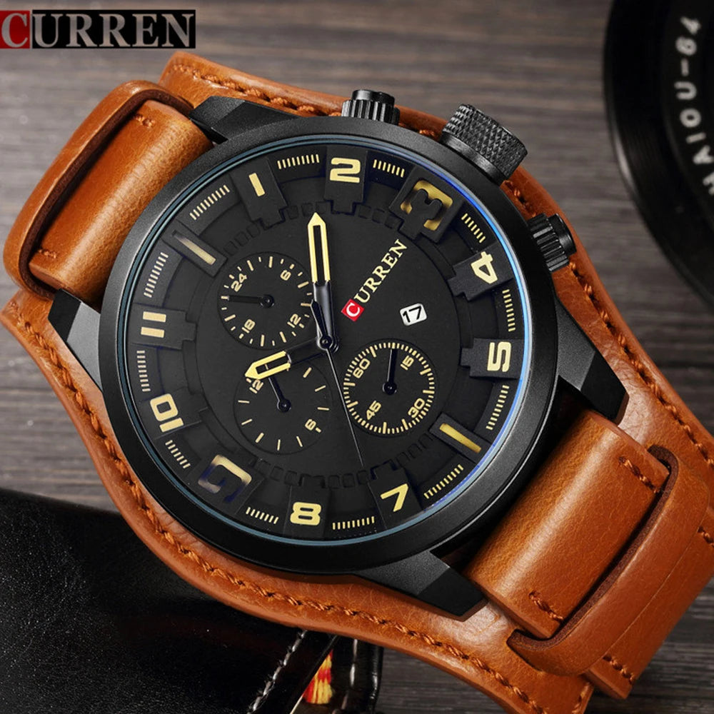 CURREN Men's Watches Top Brand Luxury Fashion&Casual Business Quartz Watch Date Waterproof Wristwatch Relogio Masculino