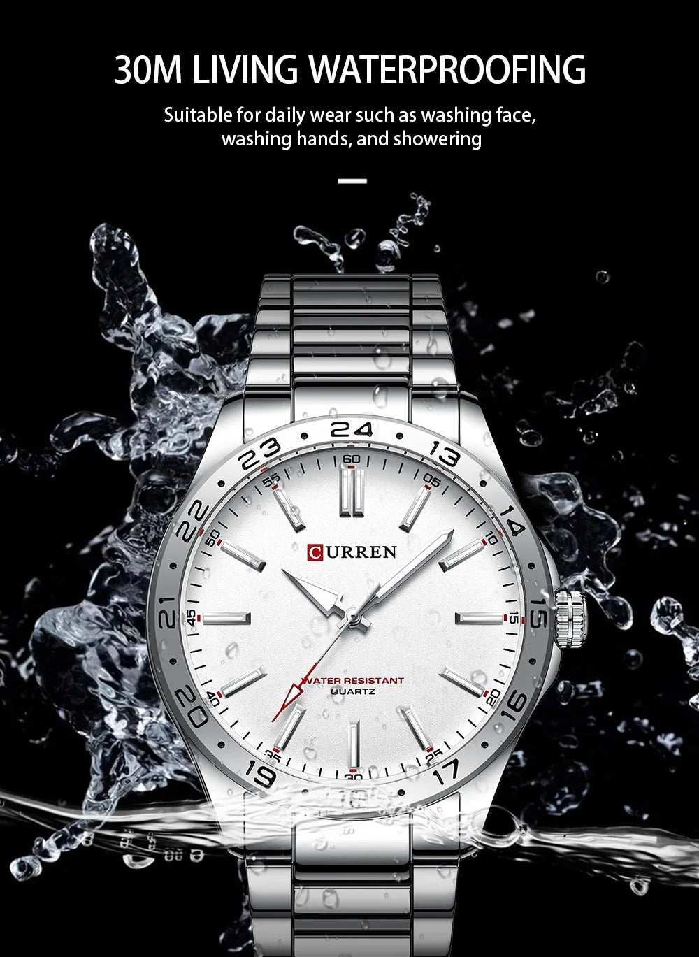 CURREN Men Fashion Ultra Thin Watches Simple Men Business Stainless Steel Quartz Watch Casual Watch For Man Relogio Masculino