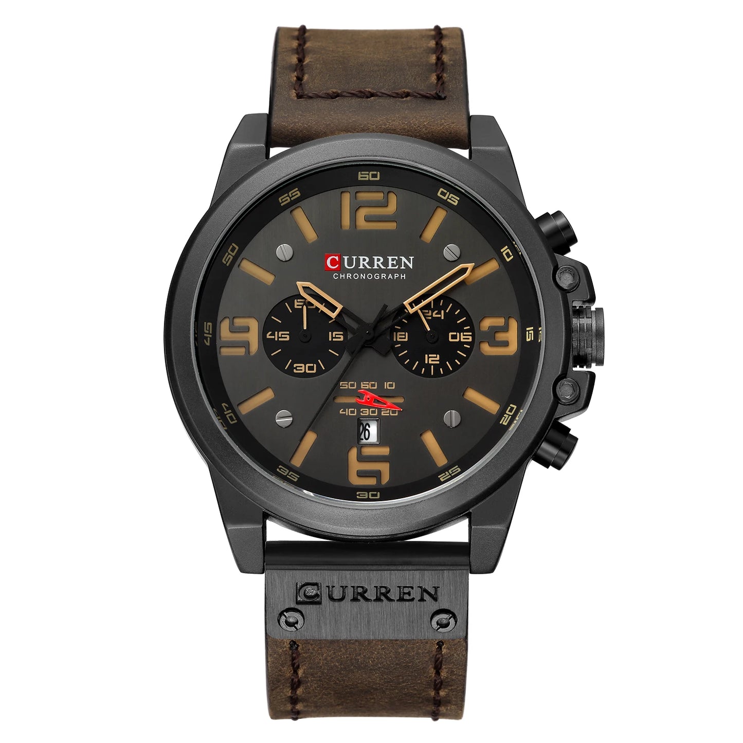 Curren 8314 Men Watch Business Leather Quartz Waterproof Six Needle Date Casual Fashion Luxury Relogio Masculino