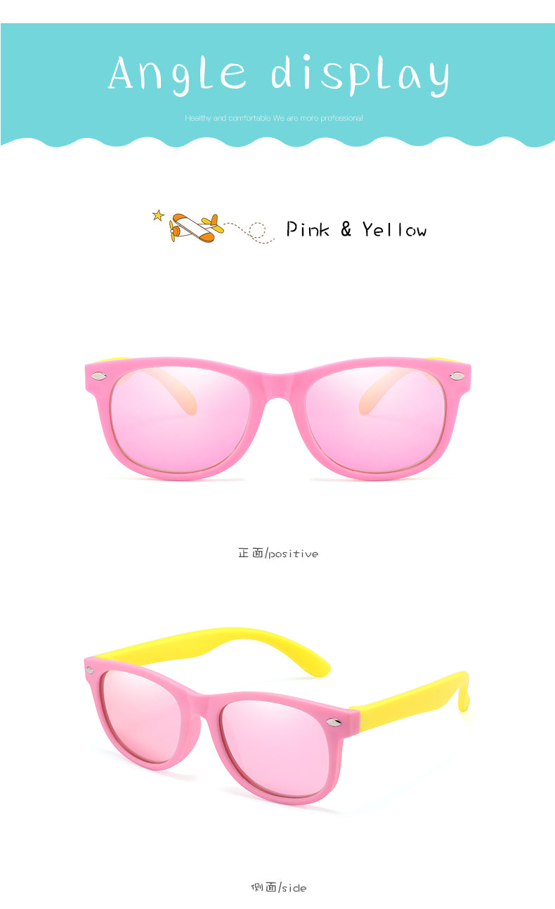 RUISIMO Fashion Kids Sunglasses Children Polarized Sun Glasses Boys Girls Glasses Silicone Safety Baby Shades UV400 Eyewear