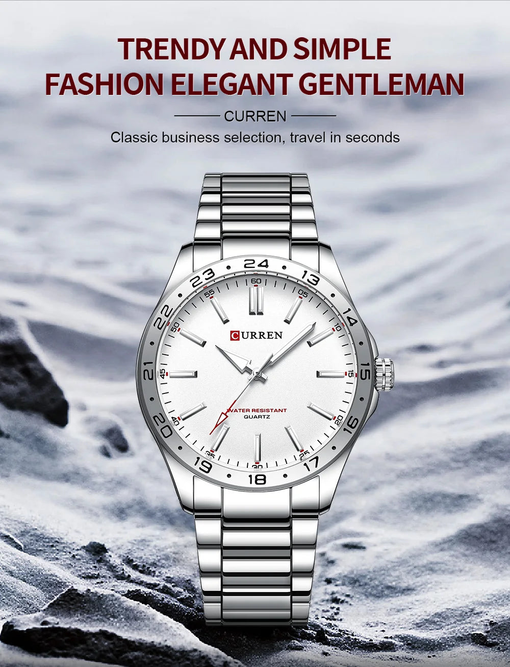 CURREN Men Fashion Ultra Thin Watches Simple Men Business Stainless Steel Quartz Watch Casual Watch For Man Relogio Masculino
