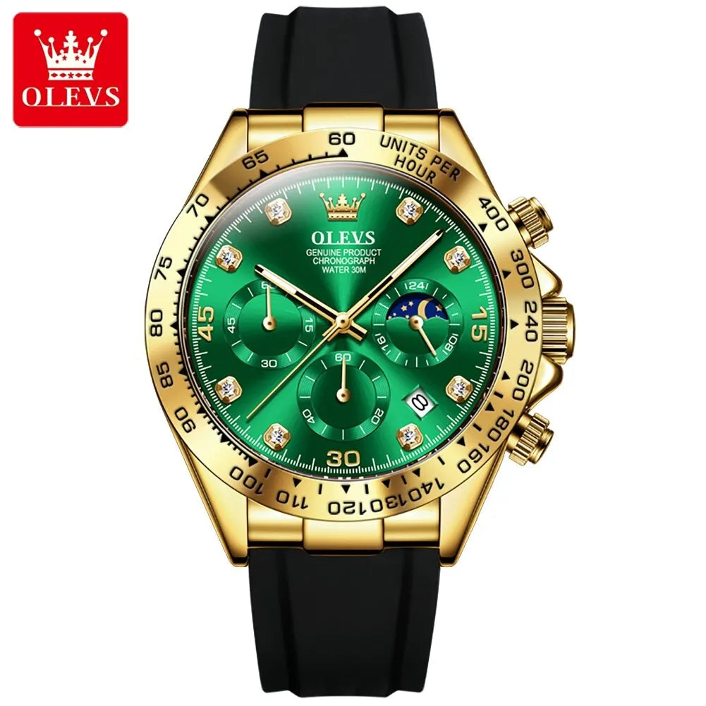 OLEVS Luxury Men Watch Quartz Man Watches Waterproof Luminous Top Brand Watch for Men Date Chronograph Sport Wristwatch