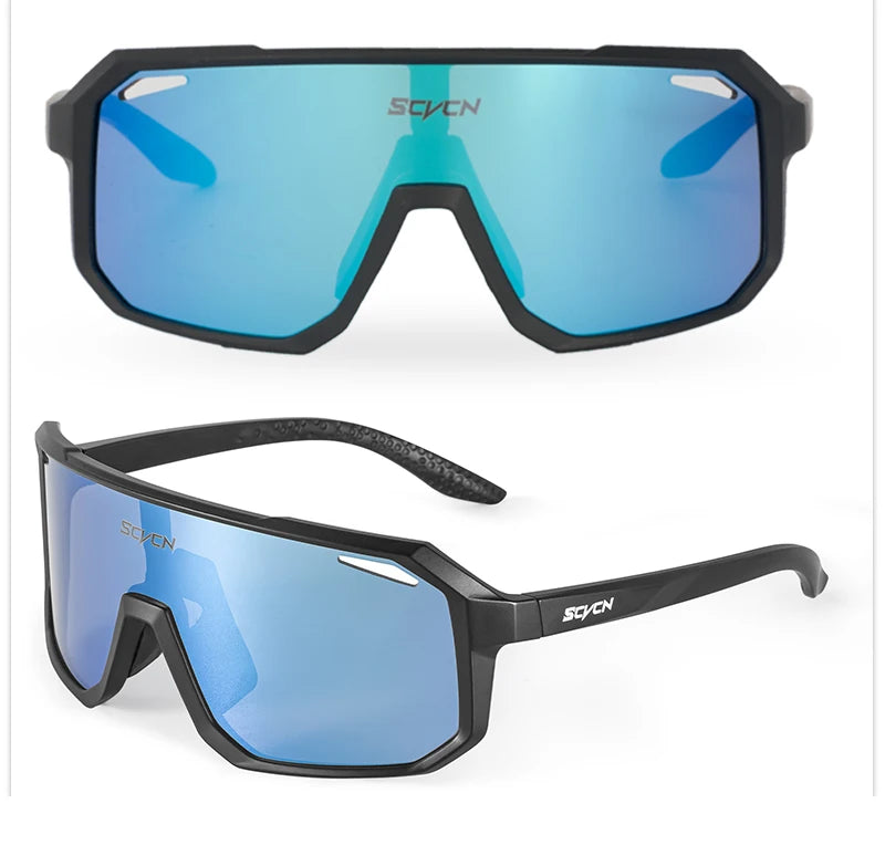 SCVCN Sports Men UV400 Sunglasses Cycling Glasses Runing Cycl Camp Bike Eyewear MTB Outdoor Goggles Bicycle Women Hunting