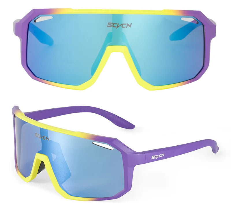 SCVCN Sports Men UV400 Sunglasses Cycling Glasses Runing Cycl Camp Bike Eyewear MTB Outdoor Goggles Bicycle Women Hunting