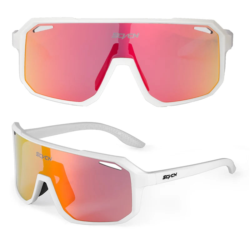 SCVCN Sports Men UV400 Sunglasses Cycling Glasses Runing Cycl Camp Bike Eyewear MTB Outdoor Goggles Bicycle Women Hunting