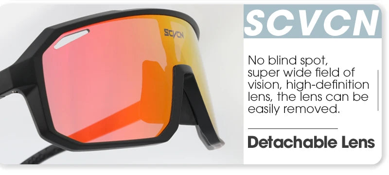 SCVCN Sports Men UV400 Sunglasses Cycling Glasses Runing Cycl Camp Bike Eyewear MTB Outdoor Goggles Bicycle Women Hunting