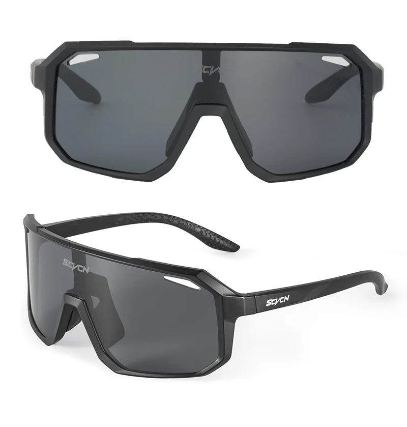SCVCN Sports Men UV400 Sunglasses Cycling Glasses Runing Cycl Camp Bike Eyewear MTB Outdoor Goggles Bicycle Women Hunting