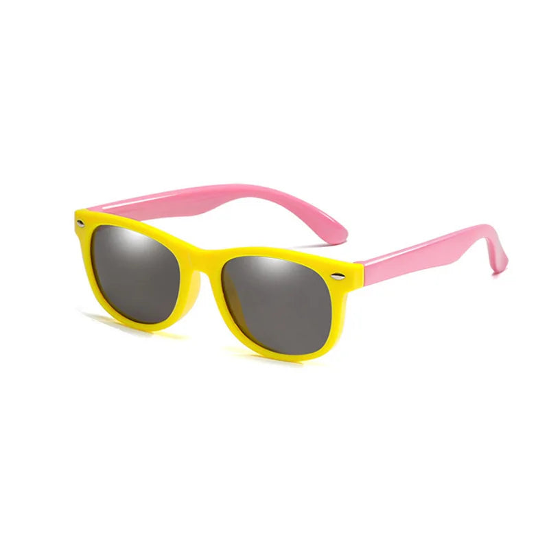 Polarized Kids Sunglasses TR90 Silicone Gel Frame Classic Square Children Sun Glasses Girls Boys Multi Color Baby Goggles UV400