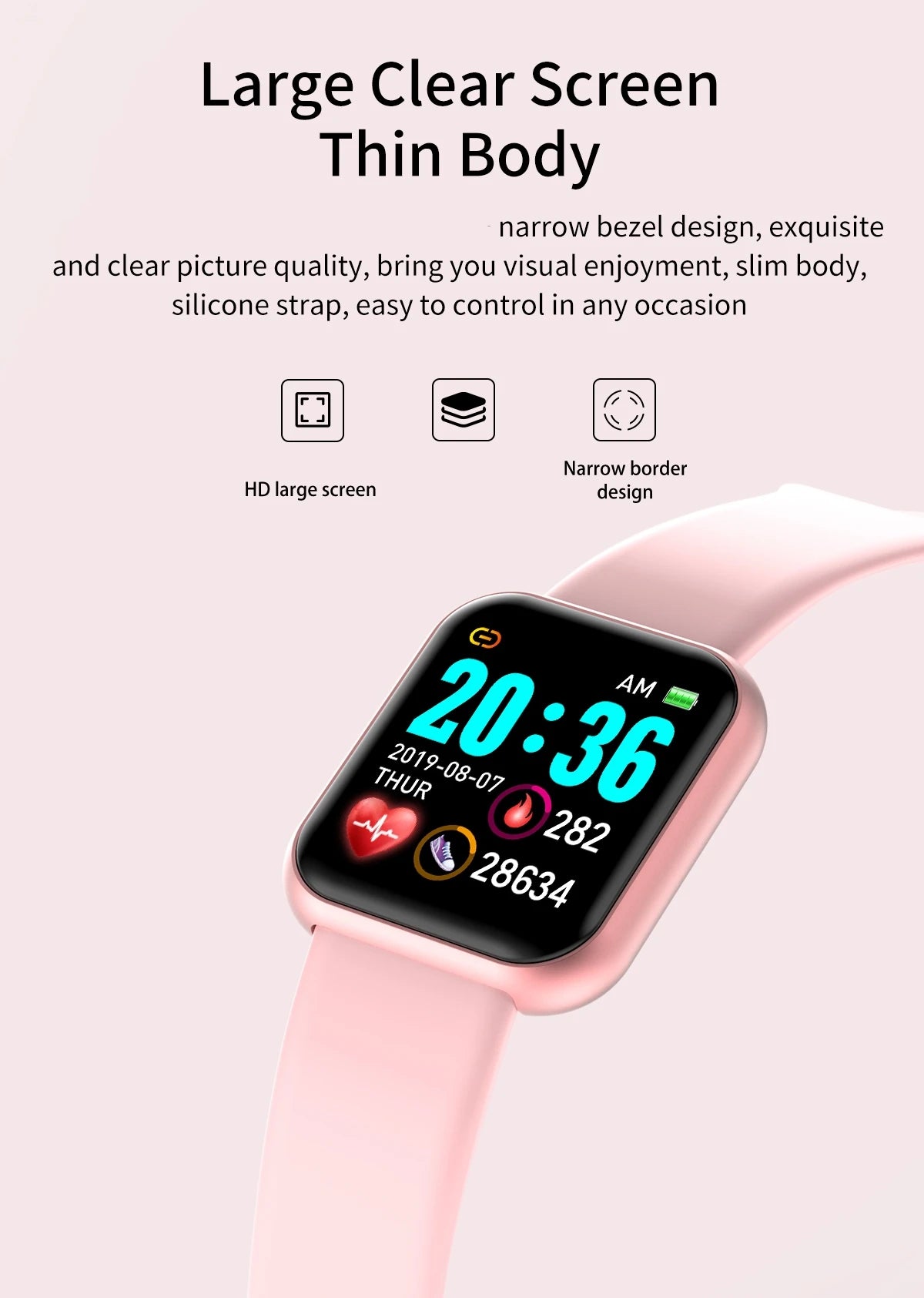 Smart Watch For Men Women Wristwatch Bluetooth Connect Phone Music Player Fitness Sport Bracelet Health Monitor Digital Watches