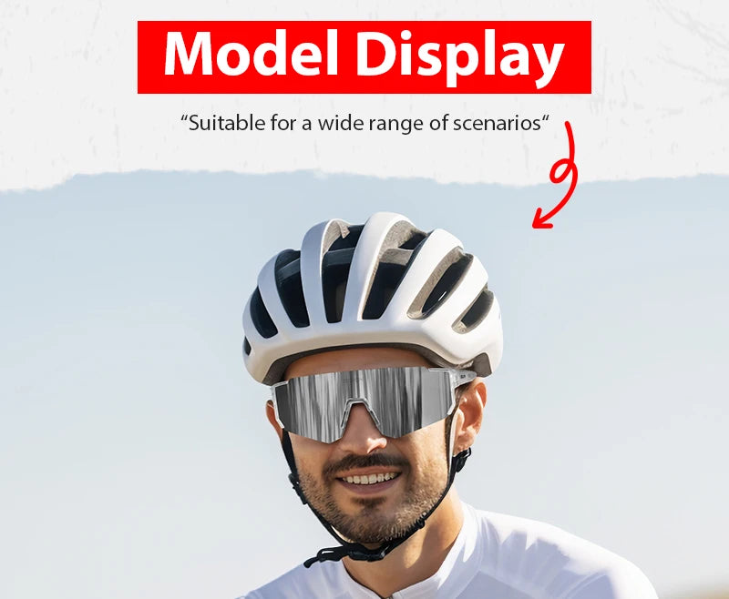 SCVCN New Outdoor Cycling Sunglasses Men Road Driving Bike Glasses  Sports Mountain Climbing Women Bicycle Cycling UV400 Goggles