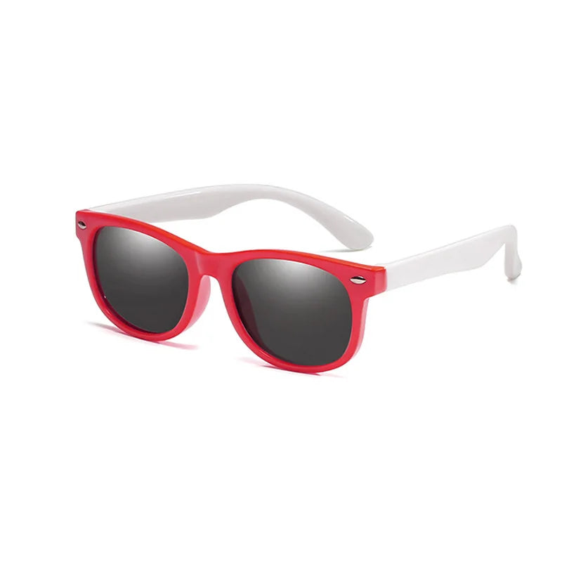 Polarized Kids Sunglasses TR90 Silicone Gel Frame Classic Square Children Sun Glasses Girls Boys Multi Color Baby Goggles UV400