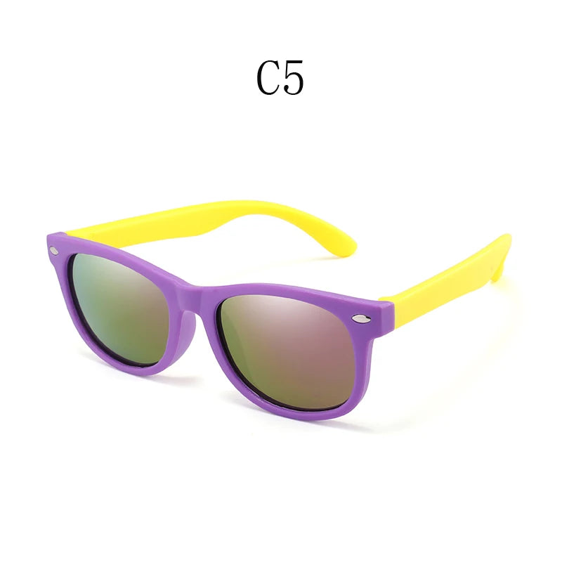 RUISIMO Fashion Kids Sunglasses Children Polarized Sun Glasses Boys Girls Glasses Silicone Safety Baby Shades UV400 Eyewear