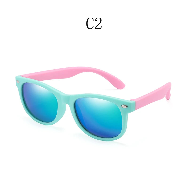 RUISIMO Fashion Kids Sunglasses Children Polarized Sun Glasses Boys Girls Glasses Silicone Safety Baby Shades UV400 Eyewear