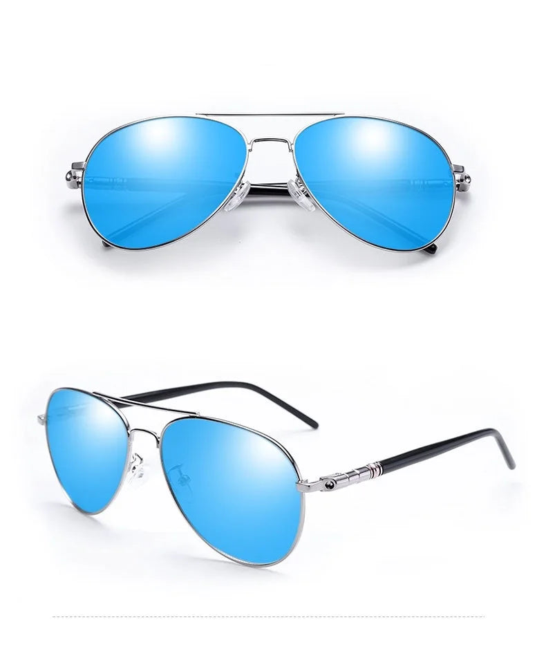 Men And Women Polarized Sunglasses Colored Reflective Glasses Driving Sunglasses Black Unisex Pilot Lenses Uv400