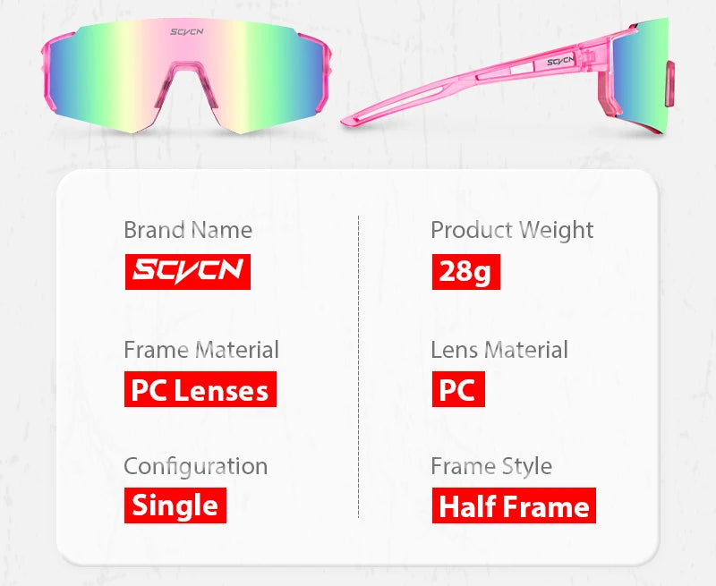 SCVCN New Outdoor Cycling Sunglasses Men Road Driving Bike Glasses  Sports Mountain Climbing Women Bicycle Cycling UV400 Goggles