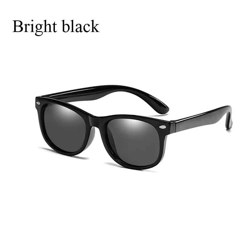 Polarized Kids Sunglasses TR90 Silicone Gel Frame Classic Square Children Sun Glasses Girls Boys Multi Color Baby Goggles UV400