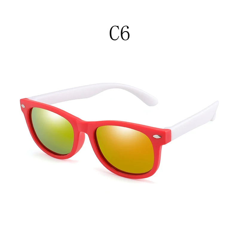 RUISIMO Fashion Kids Sunglasses Children Polarized Sun Glasses Boys Girls Glasses Silicone Safety Baby Shades UV400 Eyewear