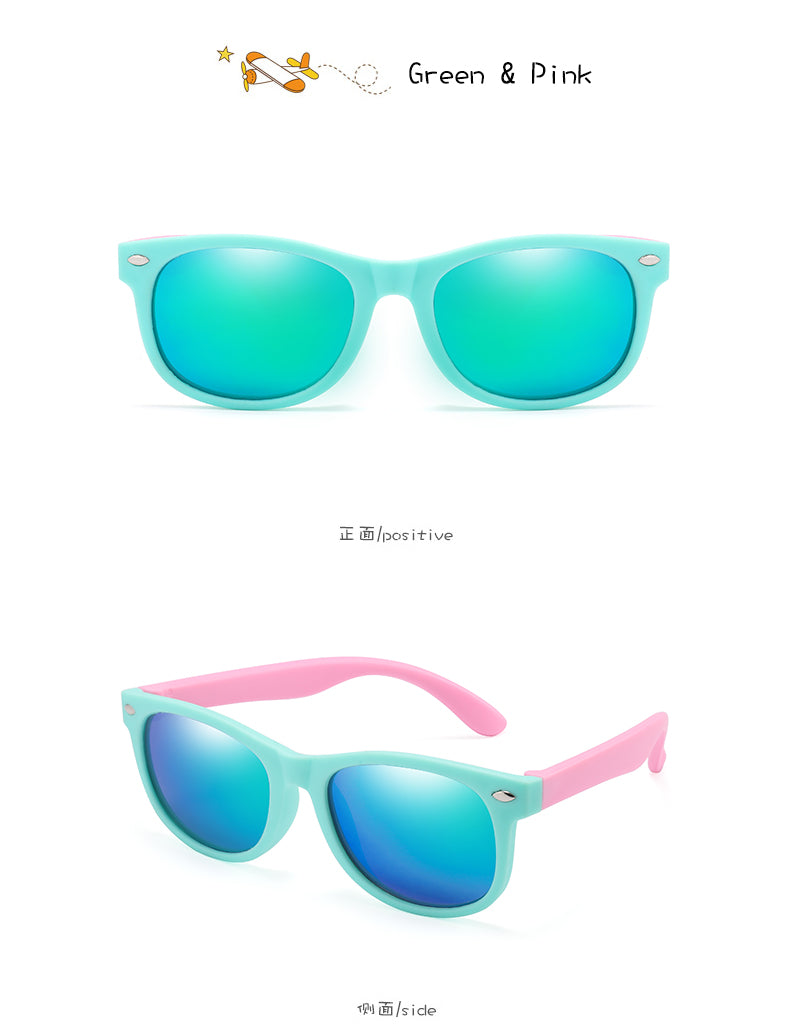 RUISIMO Fashion Kids Sunglasses Children Polarized Sun Glasses Boys Girls Glasses Silicone Safety Baby Shades UV400 Eyewear