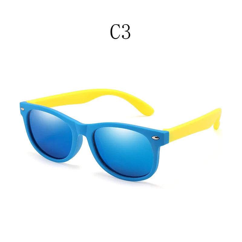RUISIMO Fashion Kids Sunglasses Children Polarized Sun Glasses Boys Girls Glasses Silicone Safety Baby Shades UV400 Eyewear
