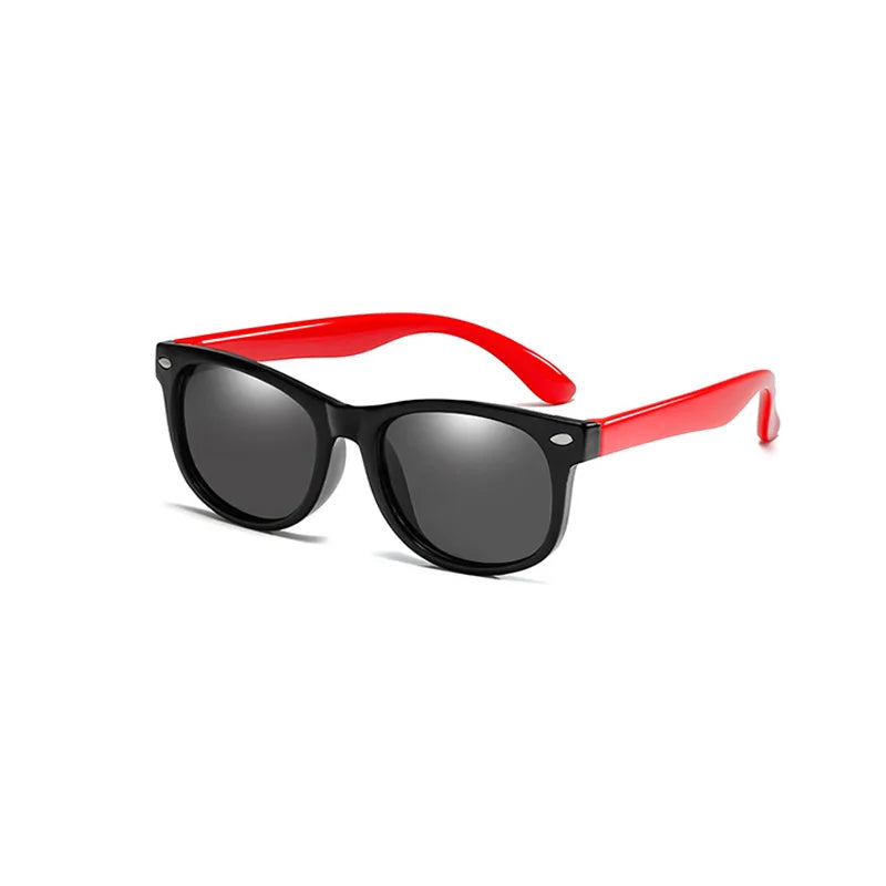 Polarized Kids Sunglasses TR90 Silicone Gel Frame Classic Square Children Sun Glasses Girls Boys Multi Color Baby Goggles UV400
