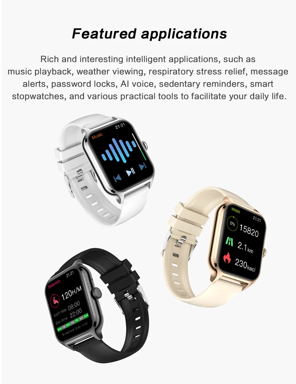Smart Watch GTS Men Women 1.77 Full Touch Screen Sports Fitness Watch Bluetooth Call Android Phone Digital Multidial Smartwatch