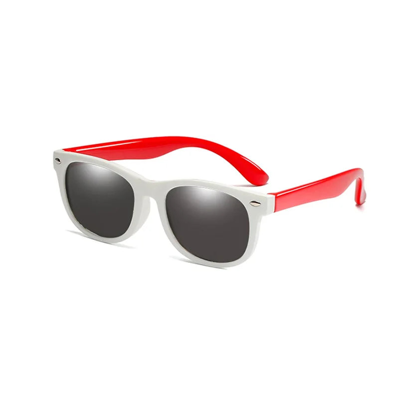 Polarized Kids Sunglasses TR90 Silicone Gel Frame Classic Square Children Sun Glasses Girls Boys Multi Color Baby Goggles UV400
