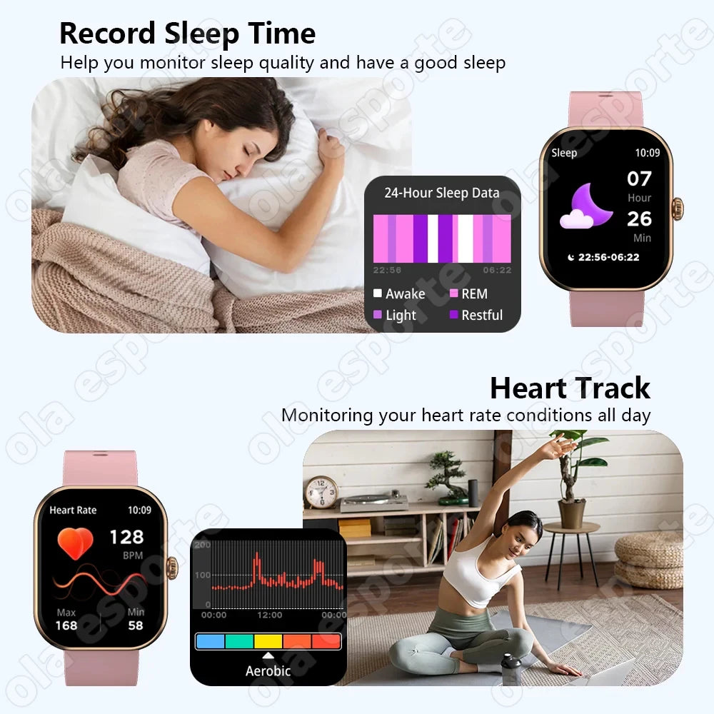 Smart Watch GTS Men Women 1.77 Full Touch Screen Sports Fitness Watch Bluetooth Call Android Phone Digital Multidial Smartwatch