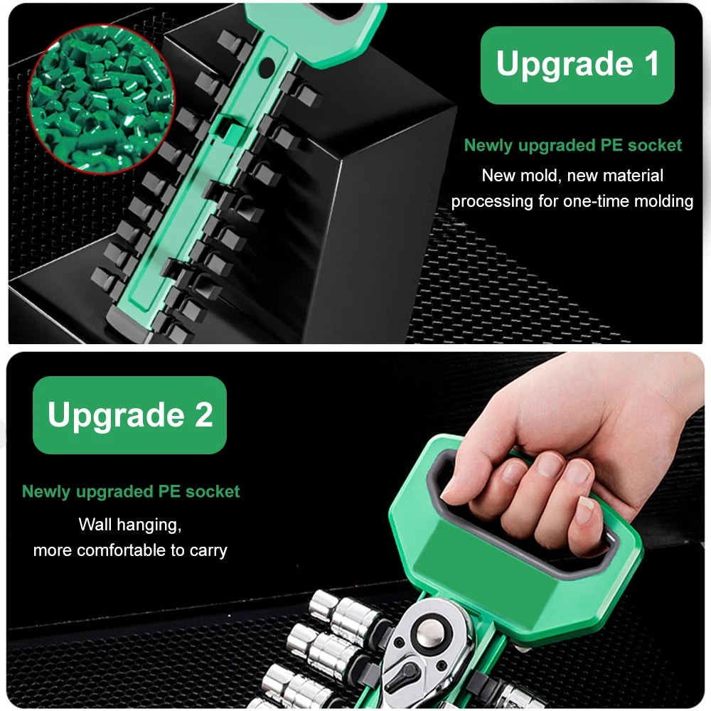 Ratchet Socket Wrench Set 1/4 3/8 1/2 Combination Motorcycle Car Repair Hand Tools Spanner Sleeves Head Auto Repairing Kit