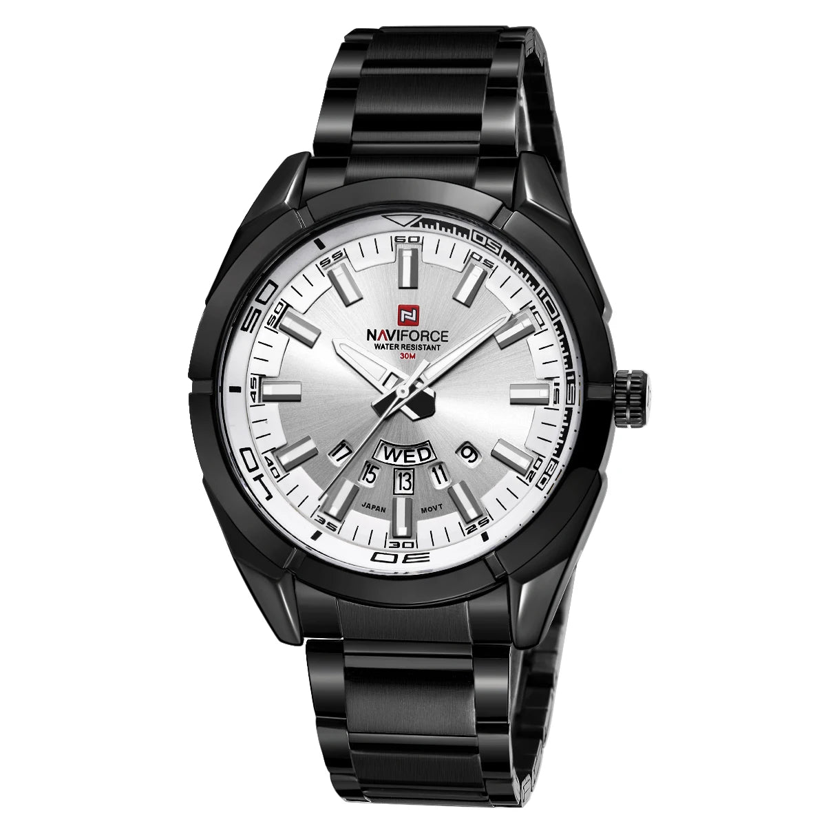 NAVIFORCE Classic Casual Watch for Men Stainless teel Sport Waterproof Male Watches Quartz Date Display Clock  Relogio Masculino