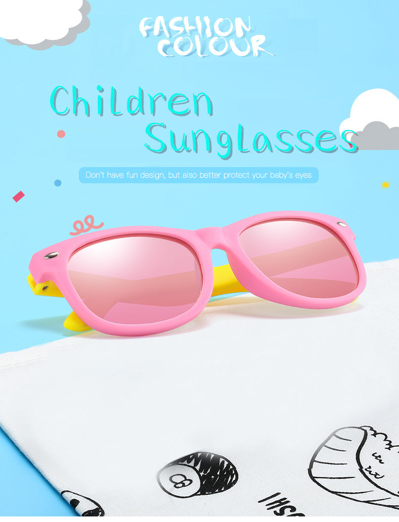 RUISIMO Fashion Kids Sunglasses Children Polarized Sun Glasses Boys Girls Glasses Silicone Safety Baby Shades UV400 Eyewear