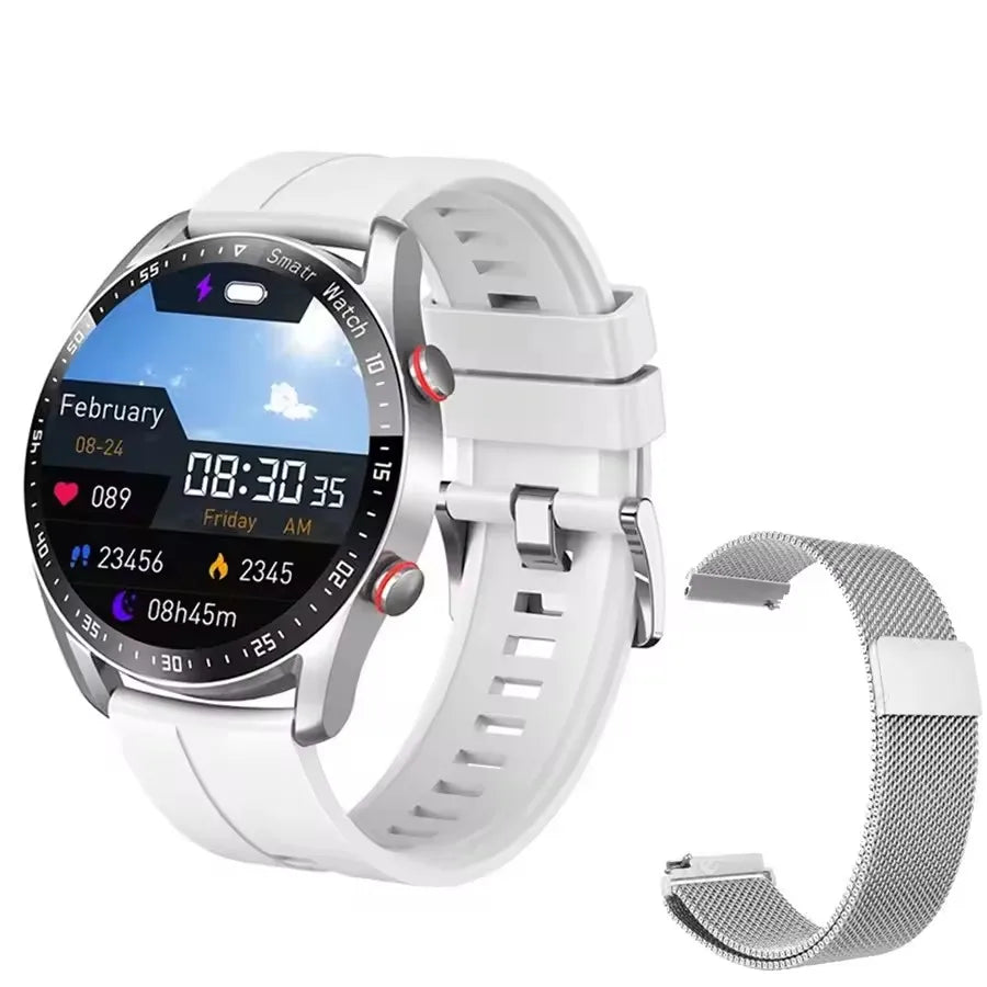 ECG+PPG Bluetooth Call Smart Watch Men Laser Health Blood Pressure Fitnes Sports Watches Man Sports Waterproof Smartwatch+Box