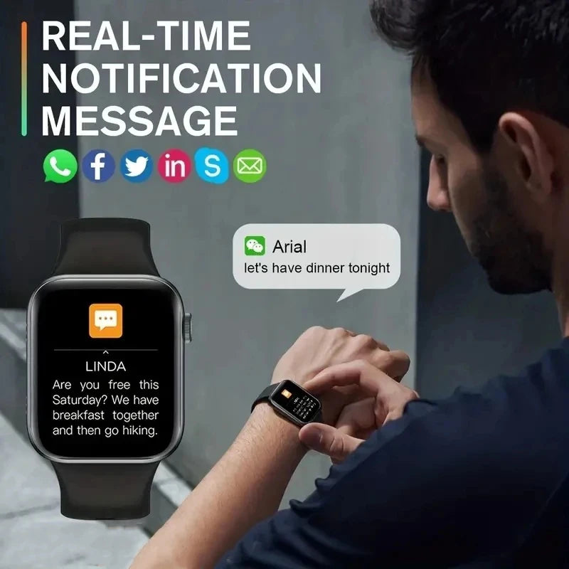 T168 Wireless Calling Smart Watch Make Answer Call Full Touch Sport Fitness SmartWatch For Women Men