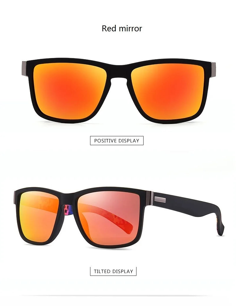 Fashionable Men Women Polarized Sunglasses Luxury Brand Designer Sun Glasses Vintage Square Driving Fishing UV400 Man Eyewear