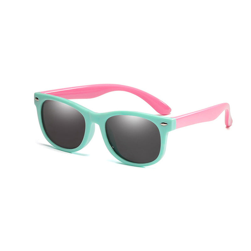 Polarized Kids Sunglasses TR90 Silicone Gel Frame Classic Square Children Sun Glasses Girls Boys Multi Color Baby Goggles UV400