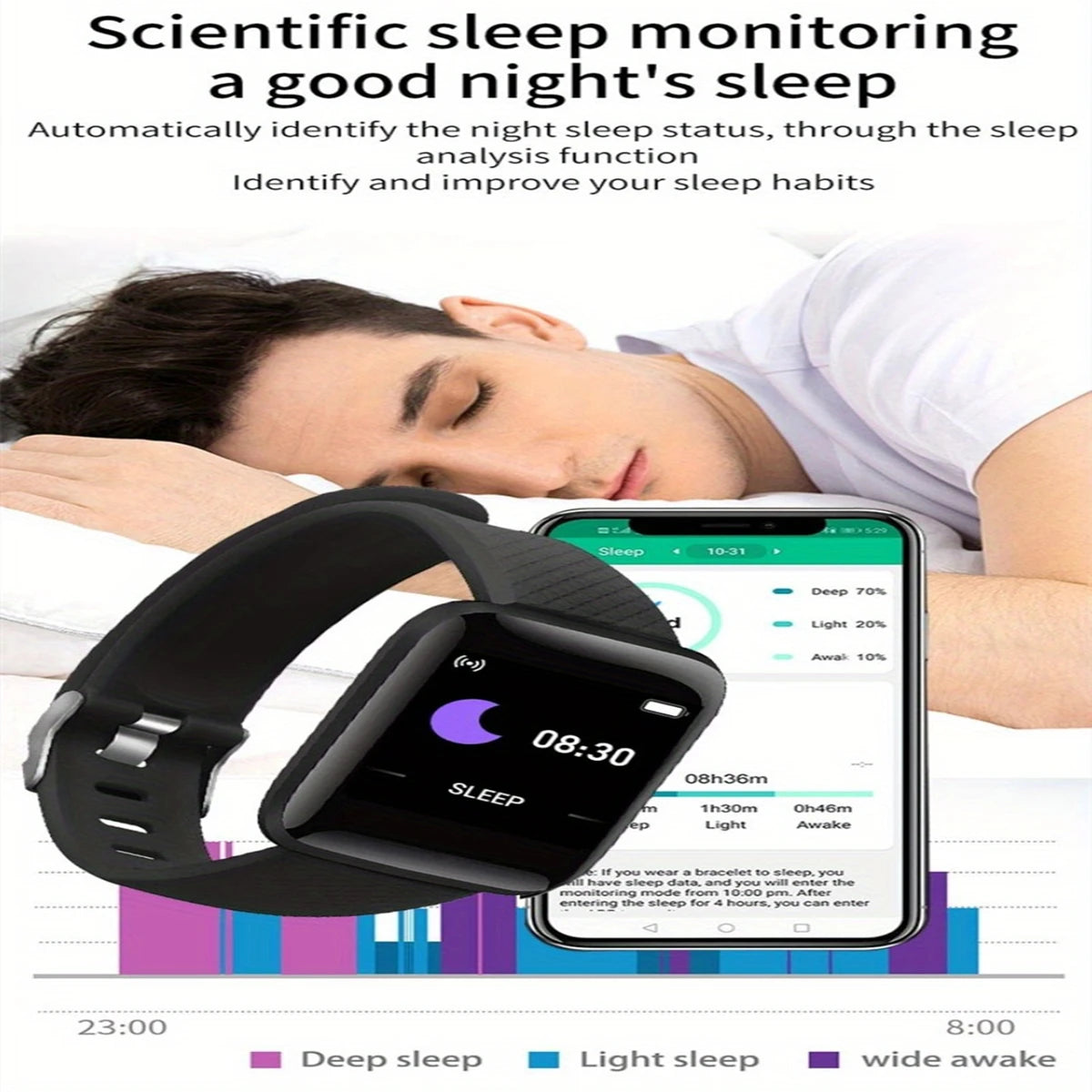 Smart Watch For Men Women Wristwatch Bluetooth Connect Phone Music Player Fitness Sport Bracelet Health Monitor Digital Watches
