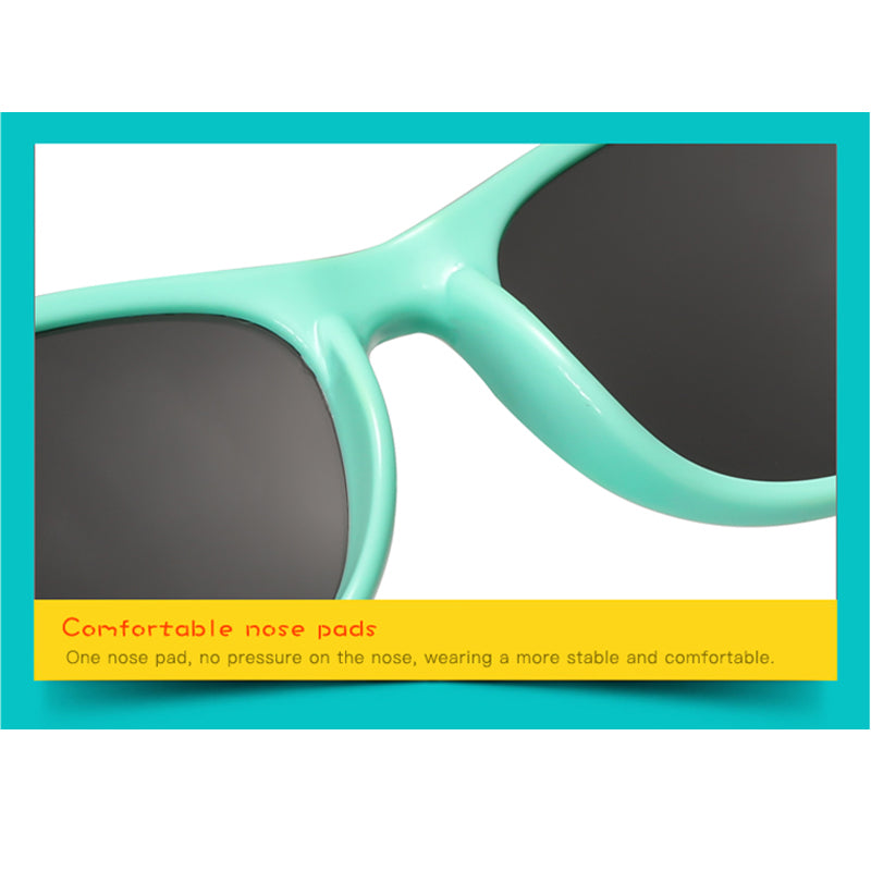 Polarized Kids Sunglasses TR90 Silicone Gel Frame Classic Square Children Sun Glasses Girls Boys Multi Color Baby Goggles UV400