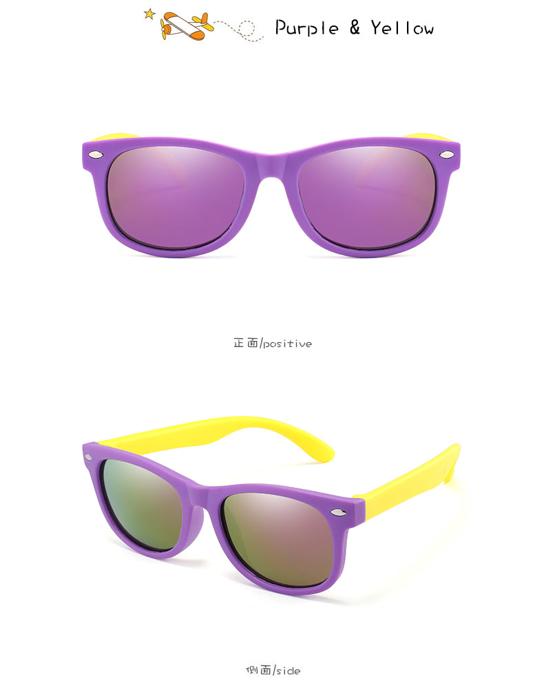 RUISIMO Fashion Kids Sunglasses Children Polarized Sun Glasses Boys Girls Glasses Silicone Safety Baby Shades UV400 Eyewear