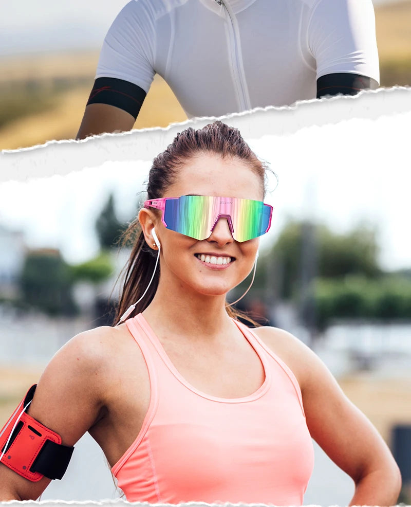 SCVCN New Outdoor Cycling Sunglasses Men Road Driving Bike Glasses  Sports Mountain Climbing Women Bicycle Cycling UV400 Goggles