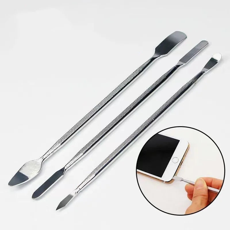 3PCS Repair Opening Pry Hand Tool Kit Blade Smart Phone Tablet PC Metal Spudger Disassemble Tools Set