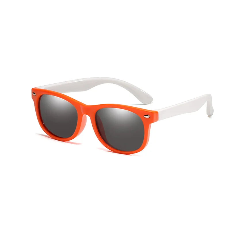 Polarized Kids Sunglasses TR90 Silicone Gel Frame Classic Square Children Sun Glasses Girls Boys Multi Color Baby Goggles UV400