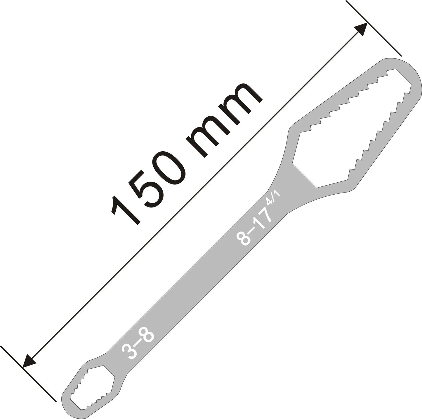 8-22mm Universal Torx Wrench Self-tightening Adjustable Glasses Wrench Board Double-head Torx Spanner Hand Tools for Factory